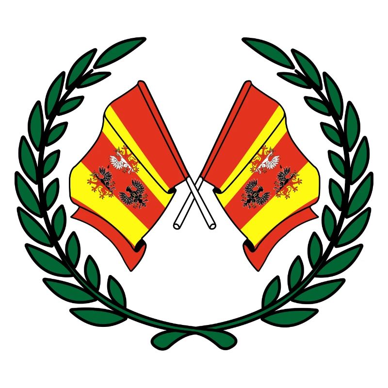 Flags Lodz laurel wreath