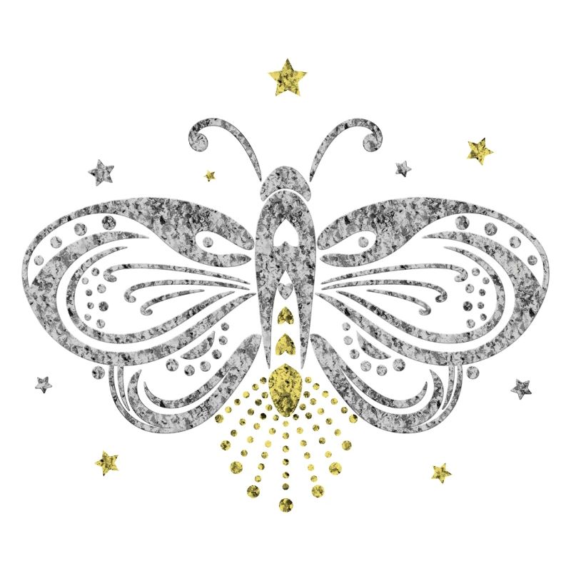 Firefly moth tattoo light star