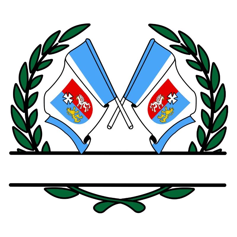 Drapeaux Subcarpathia couronne de laurier bannière