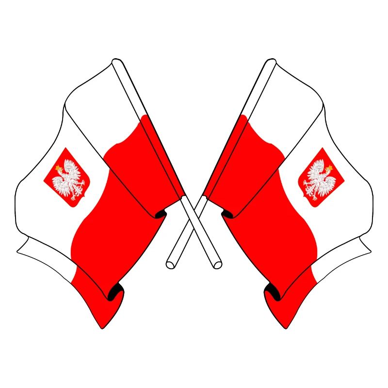 Two flags Poland