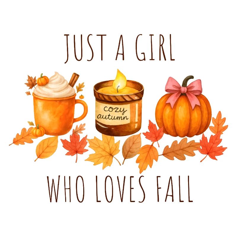 Nur ein Mädchen das Herbst liebt