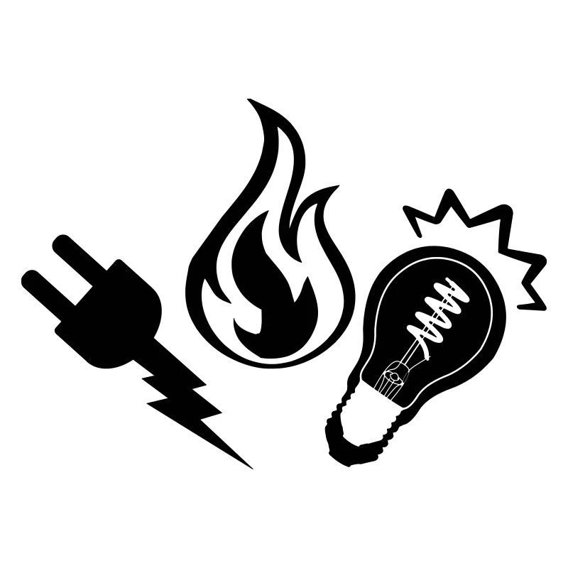 Electric and heating logo