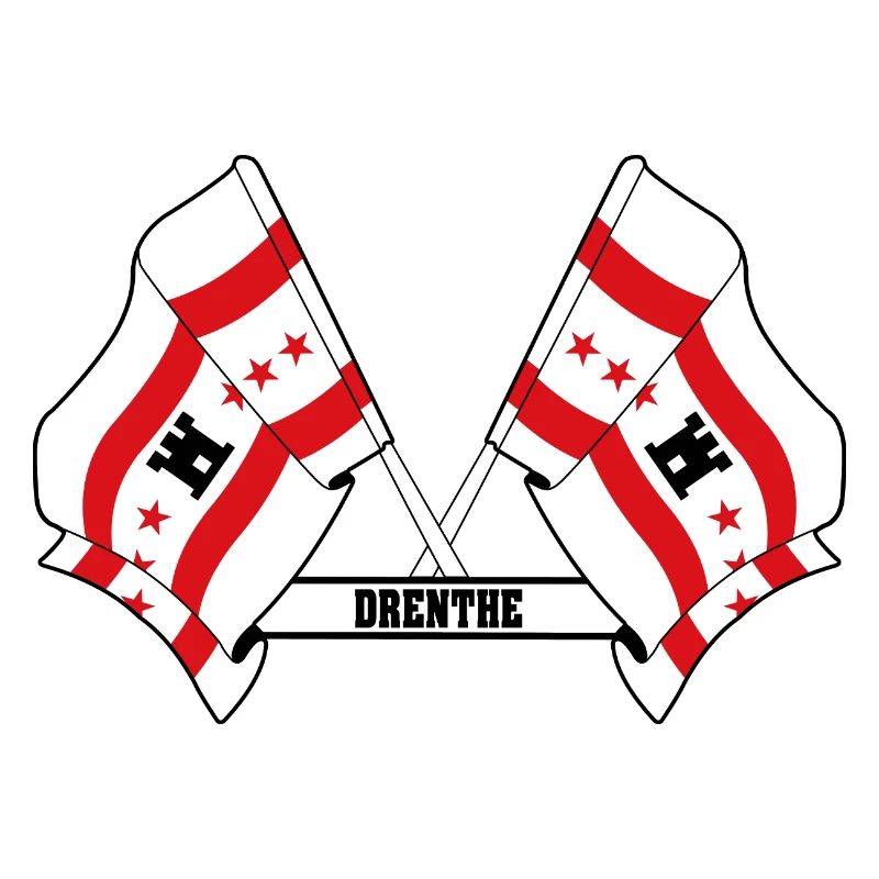 Two flags text DRENTHE