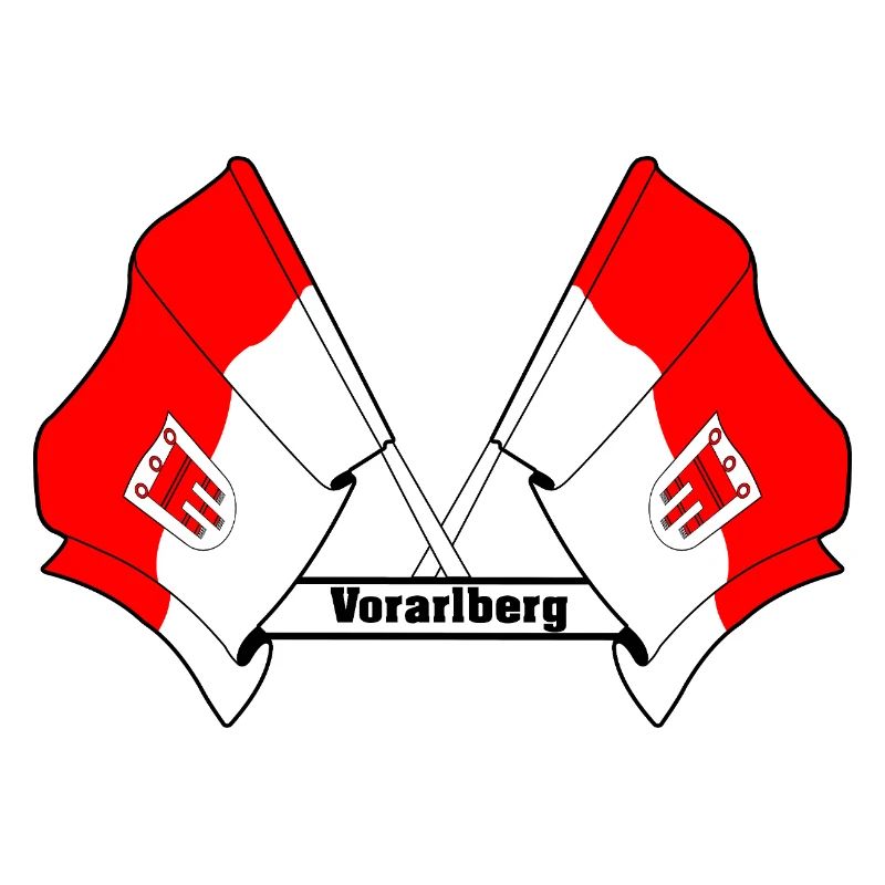 Drapeaux du Vorarlberg avec texte