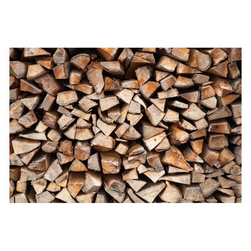 Affiche rustique de bois de chauffage en pile de bois