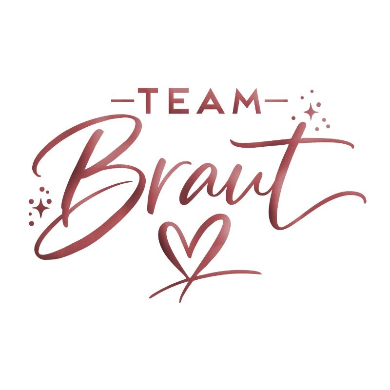 Team Bride Script with Heart Logo