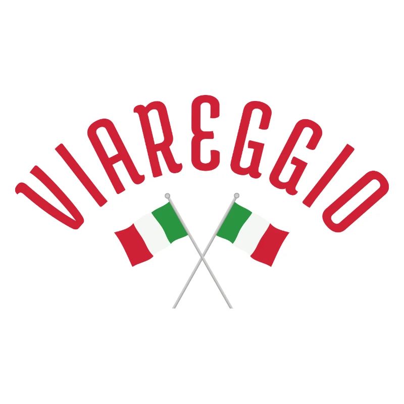 Viareggio Crossed Italian Flags 