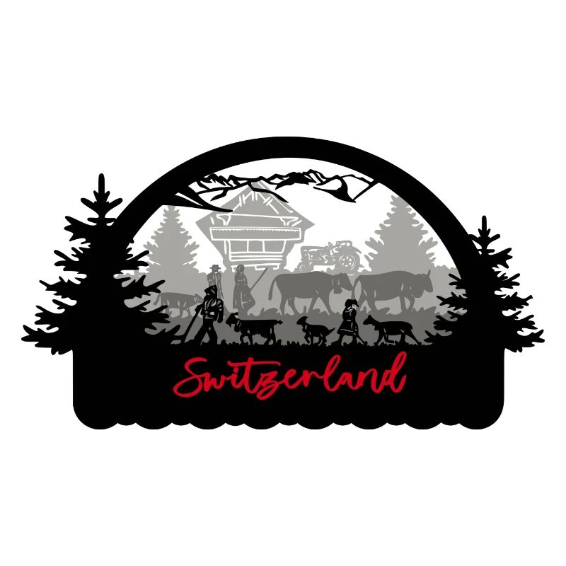Switzerland Scherenschnitt
