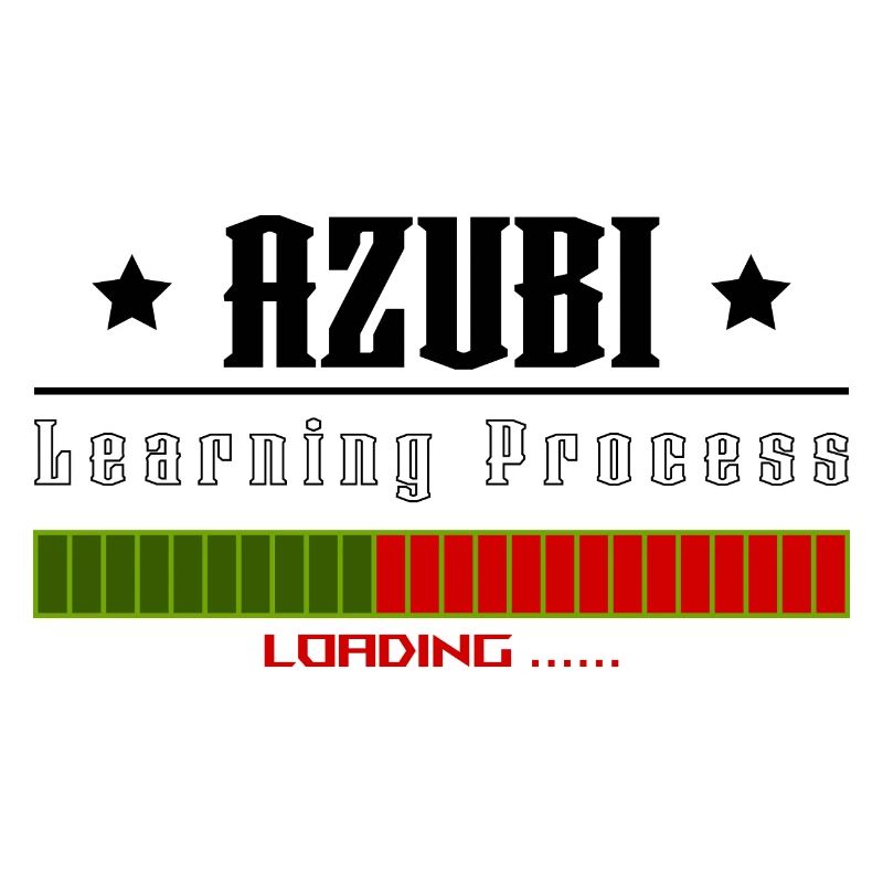 AZUBI learning process loading white tshirt