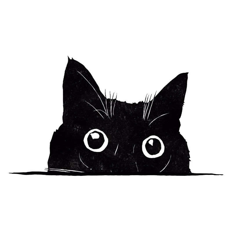 Peeping Cat Black