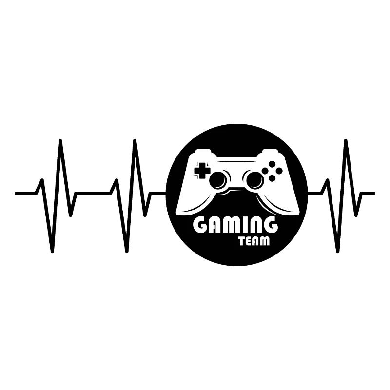 pulse gaming heartbeat controller icon icon logo
