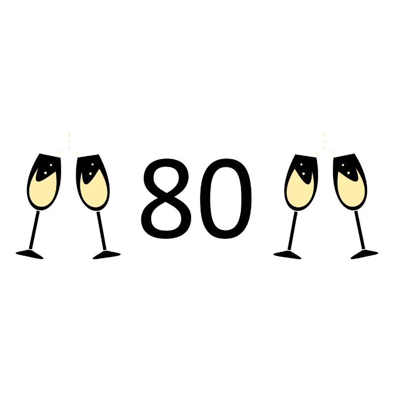 80e anniversaire 80e anniversaire 80 numéro 80 noir