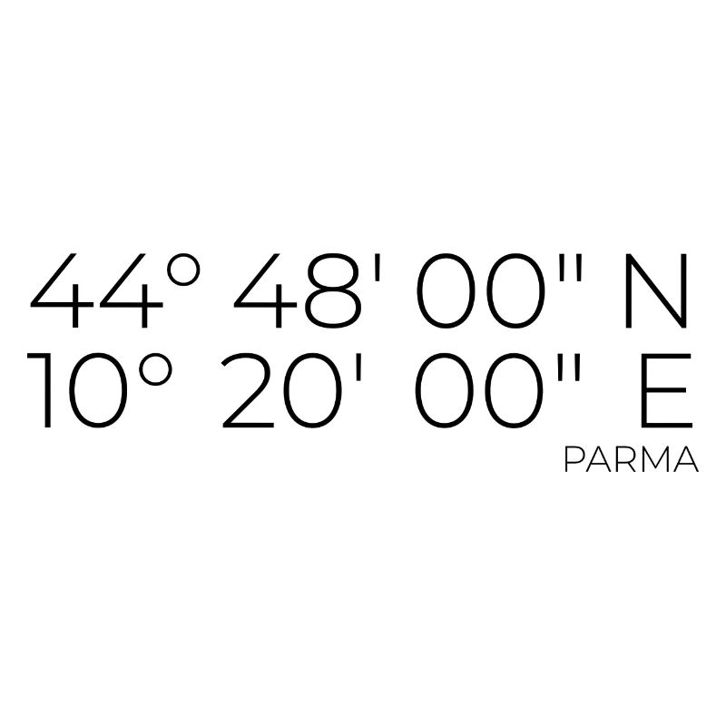 Coordinates Parma, Italy