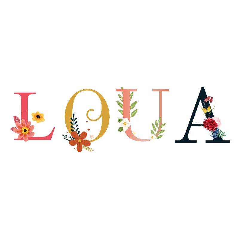 Le nom de LOUA est fleuri