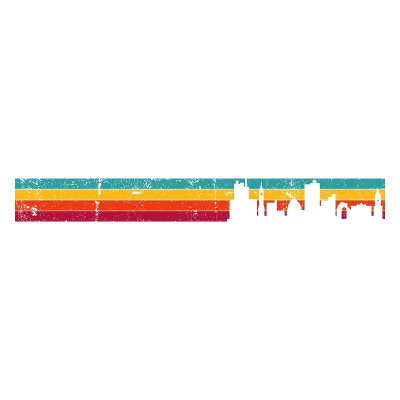 Dämmerung Regenbogen Skyline
