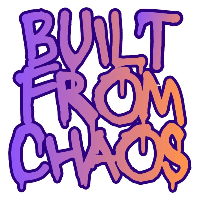 Construit à partir de graffitis chaotiques