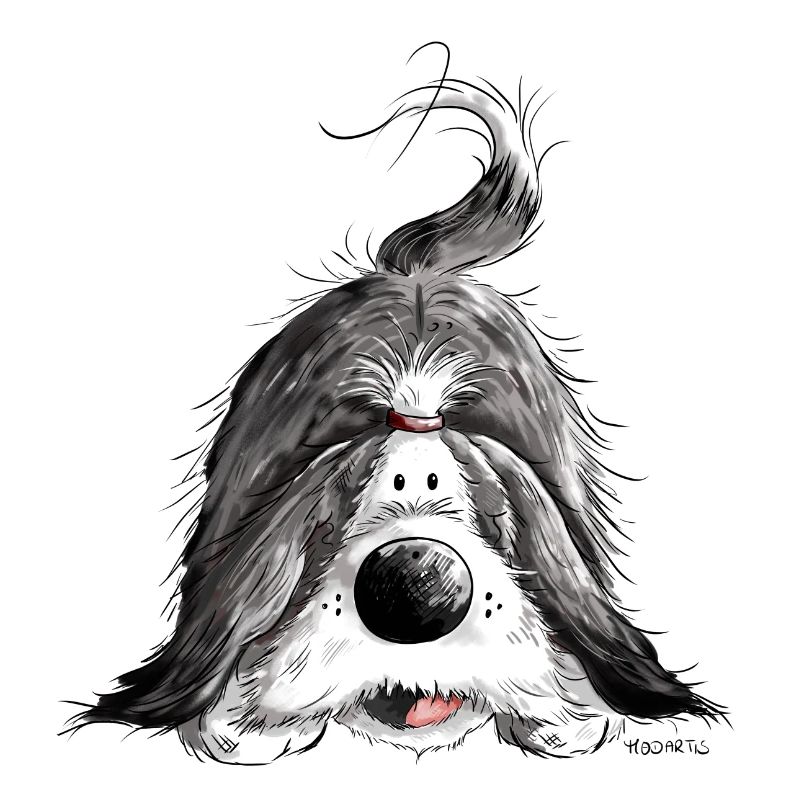 Fröhlicher Bearded Collie
