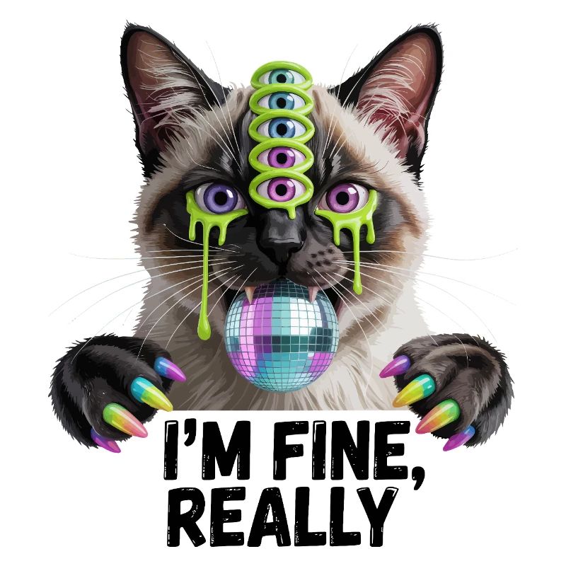 Neon-Mehräugige Disco-Katze