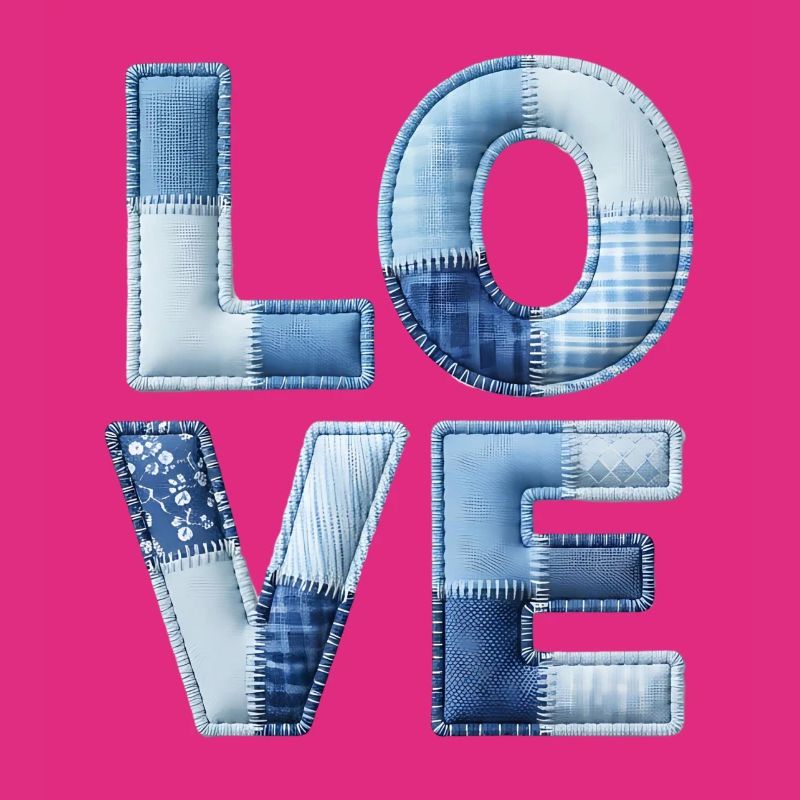 Love Moderne Patchwork Kunst
