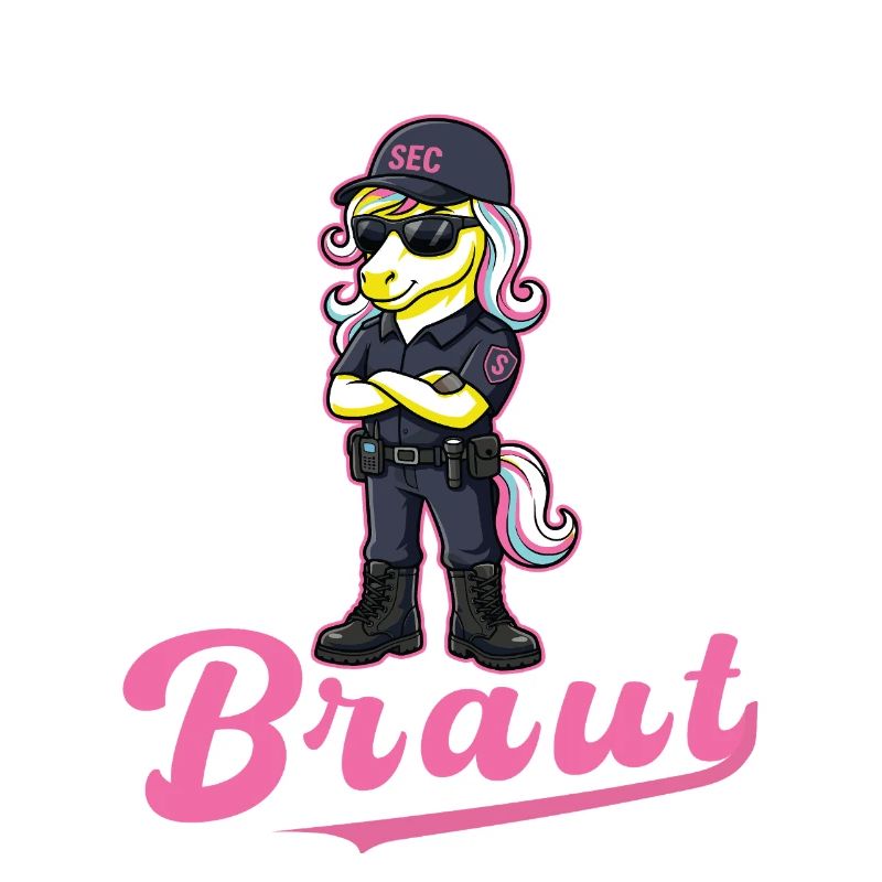 Security der Braut Einhorn JGA Junggesellenabschie