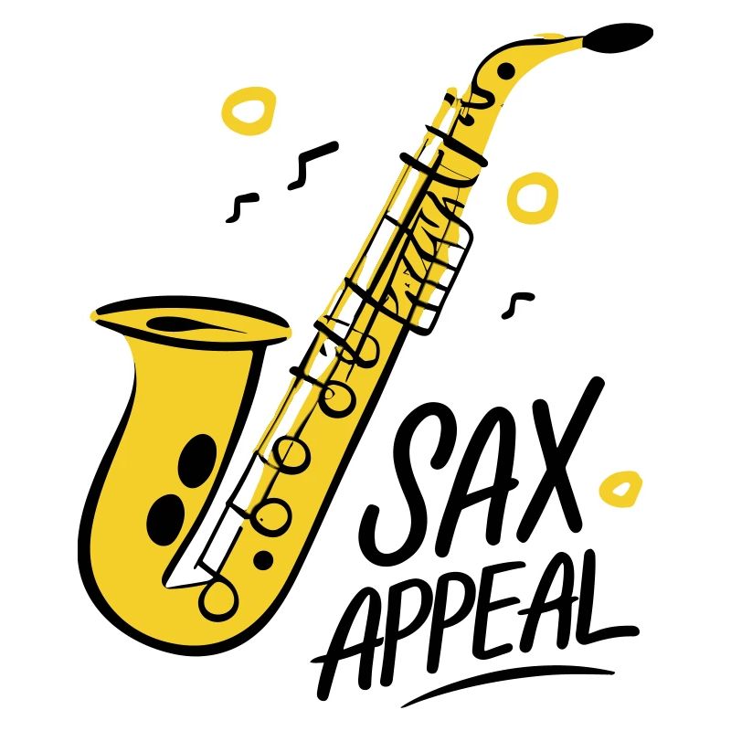 Saxophone Doré Jazz Graphique