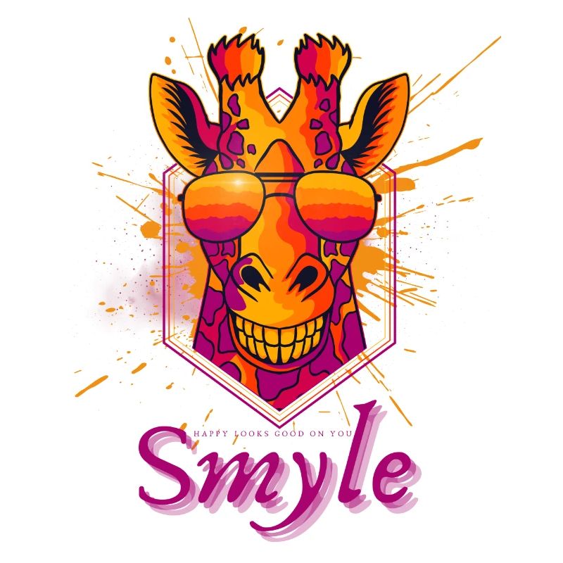 Neon Giraffe Sunglasses Splash