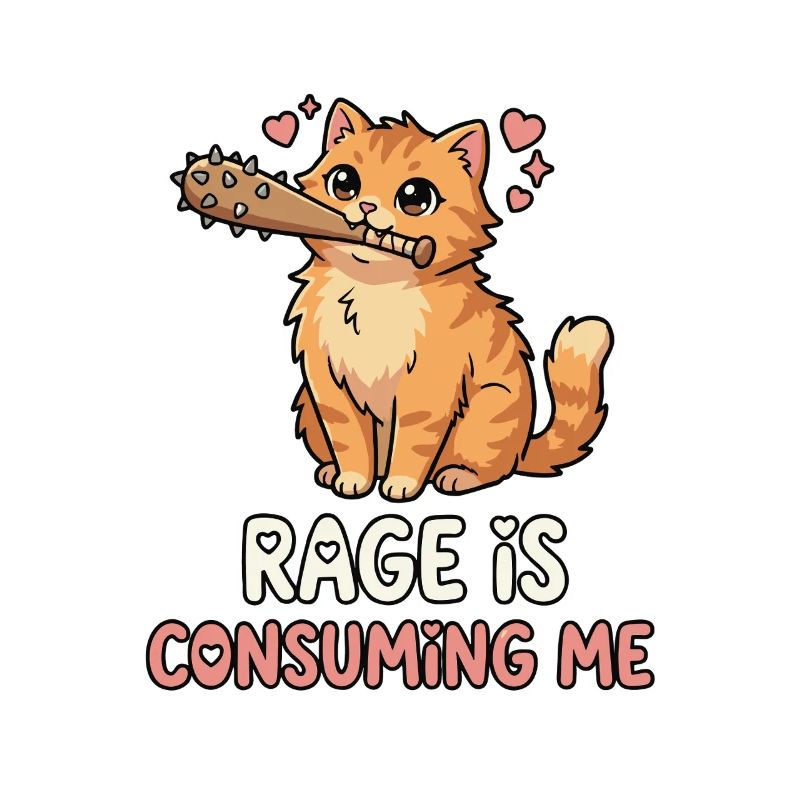 La rage me consume Chat mignon meme
