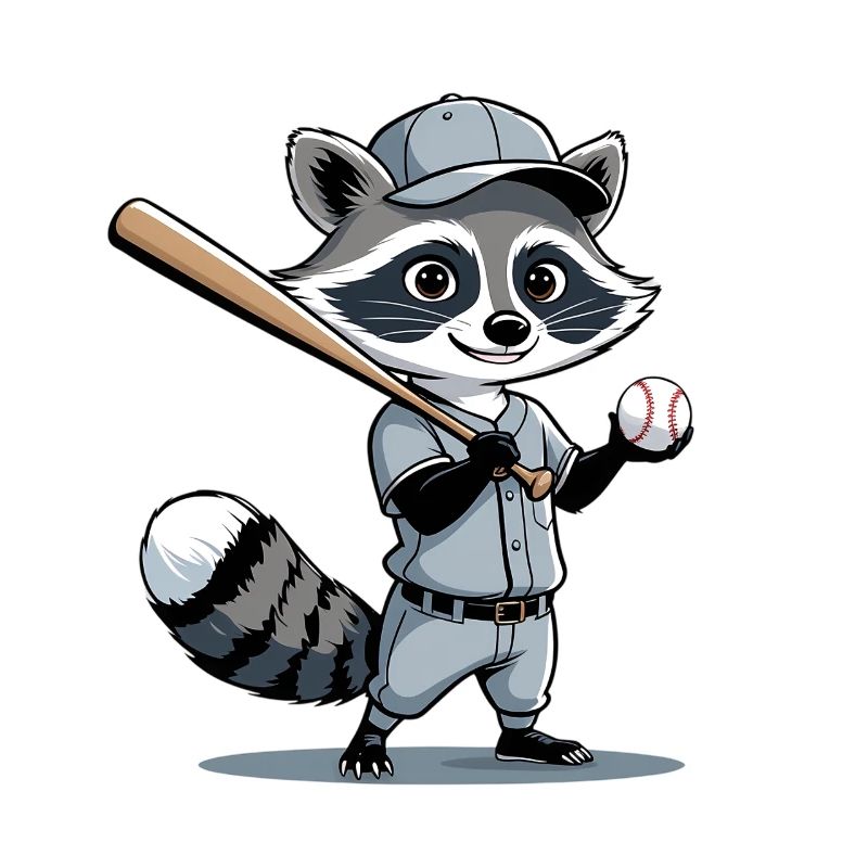 Waschbär Baseballheld