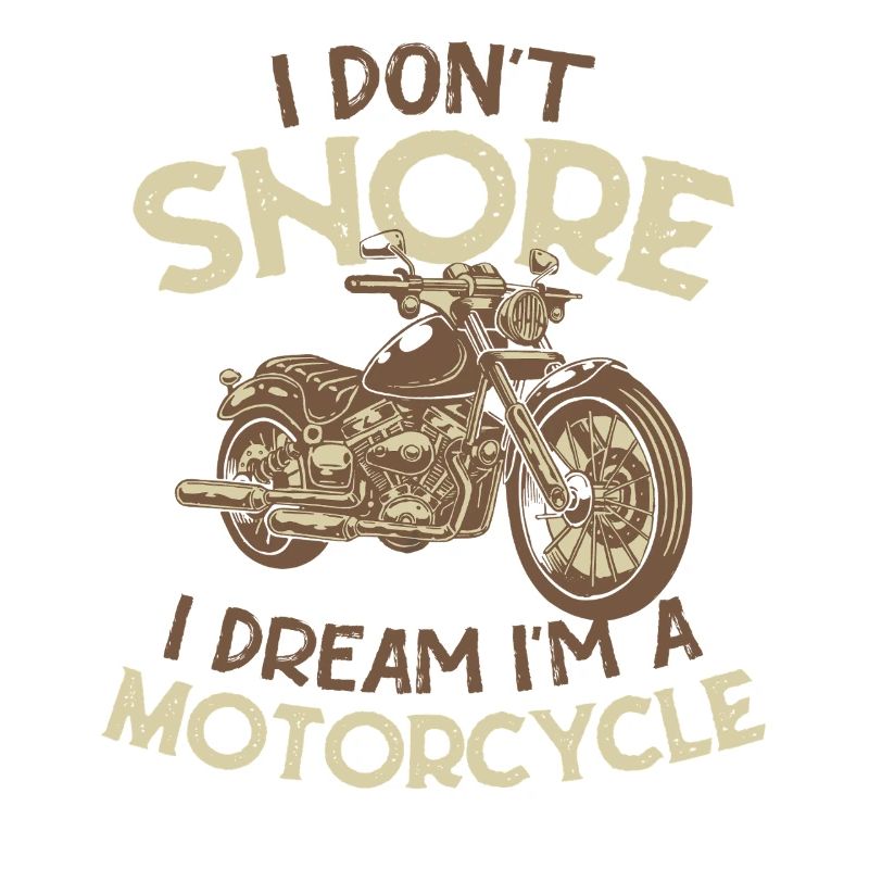Ich schnarche nicht, ich träume, ich bin ein Motorrad