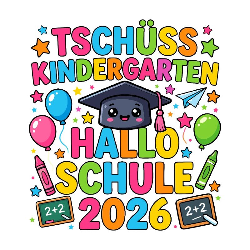 Tschüss Kindergarten Hallo Schule 2026 Einschulung