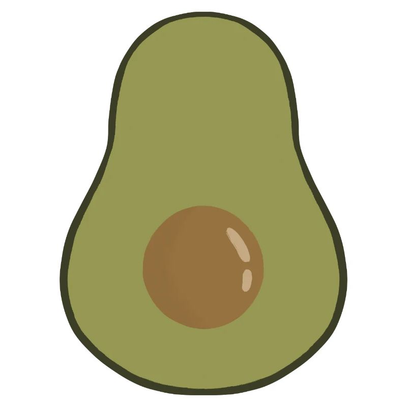 Illustration de fruit d’avocat vibrant