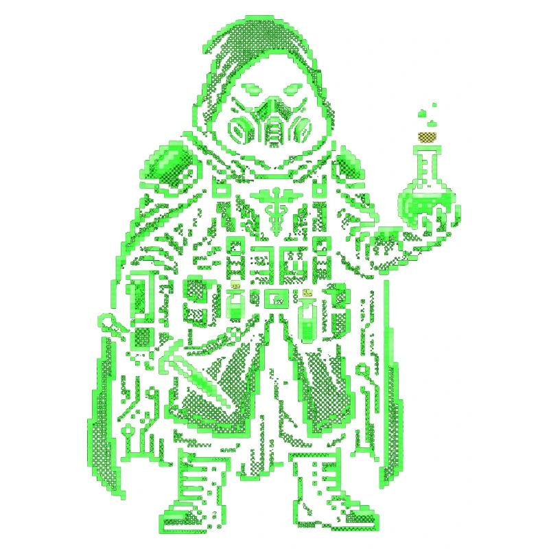 Punk Apotheker Pixel Art Retro Hacker