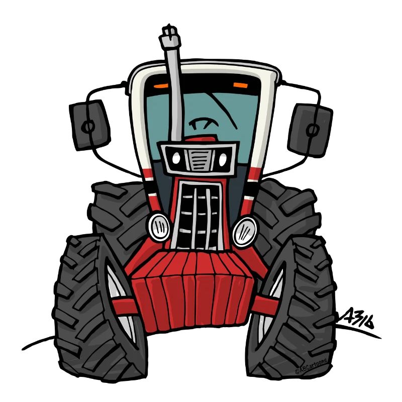 0280 Red tractor 1086