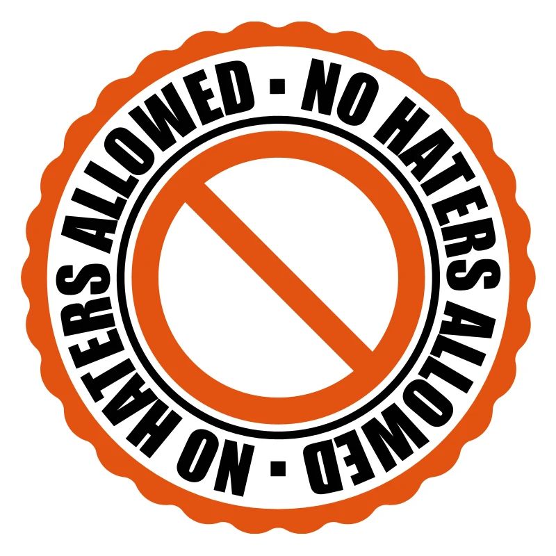 no haters allowed interdit signe signe cachet