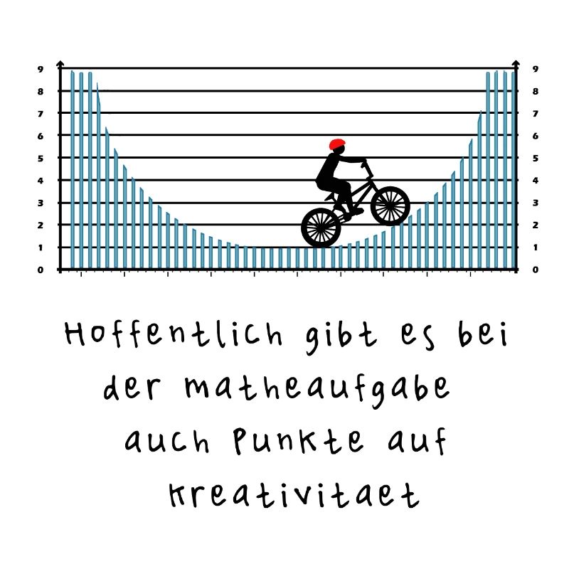 Math task with BMX rider in the halfpipe
