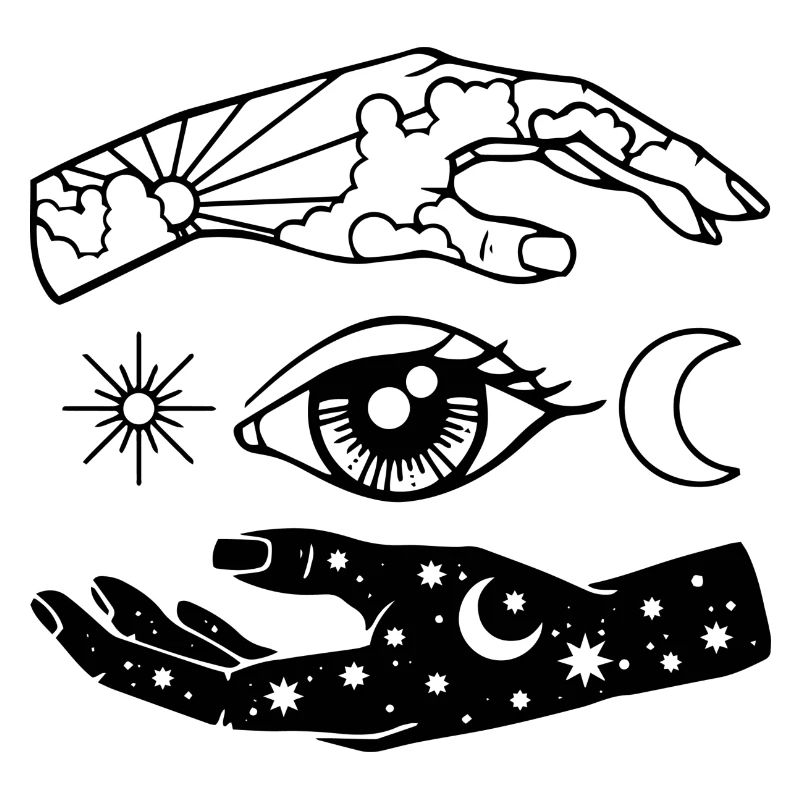 Auge mit Händen Geschenk Idee