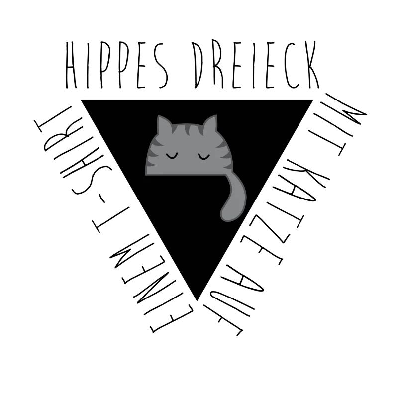 Hippes Dreieck mit Katze