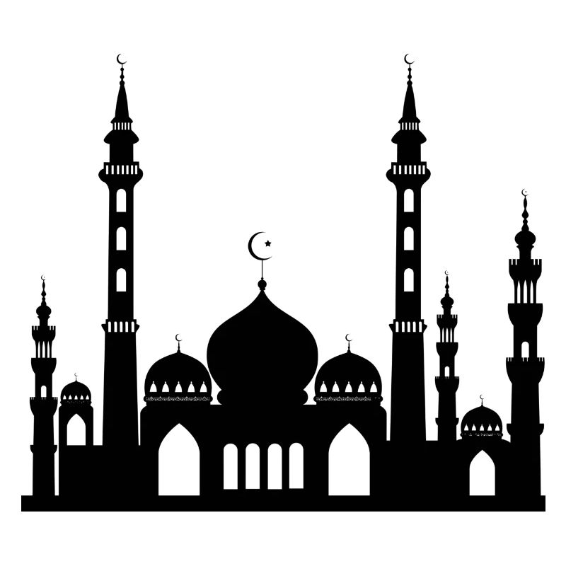 Moschee / Mosque in Arabien mit Halbmond & Stern