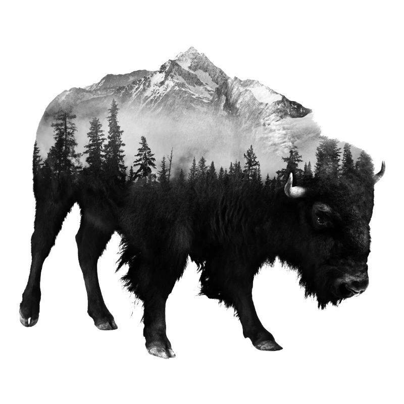 Double Exposure Bison