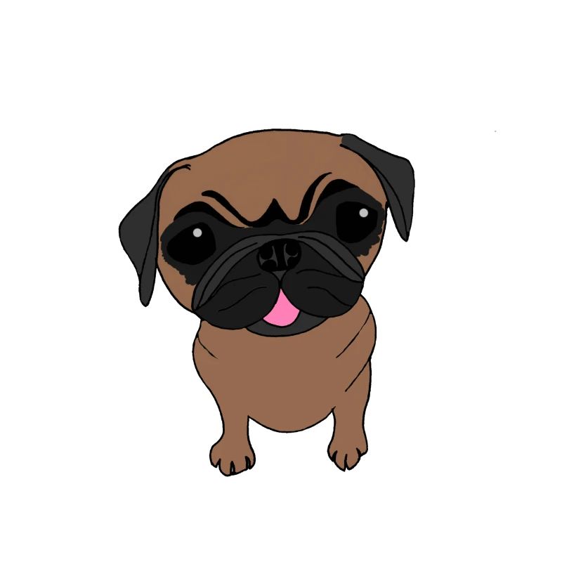 Glücklicher Mops
