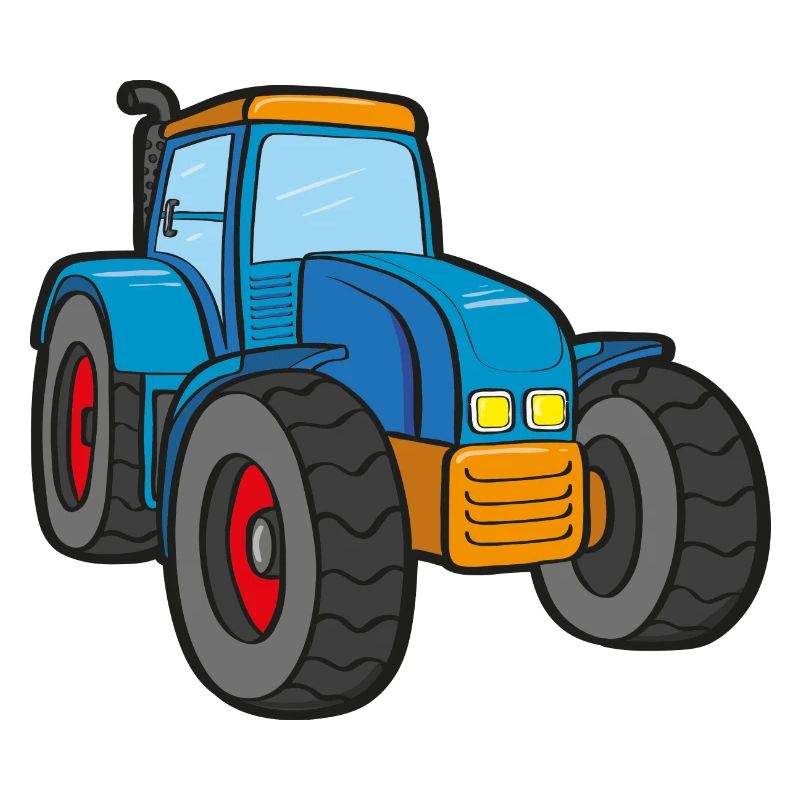 Blauer Traktor
