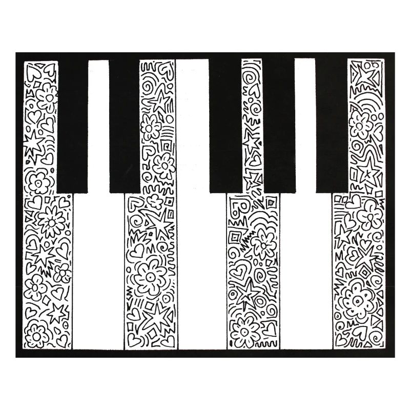 Piano with pattern