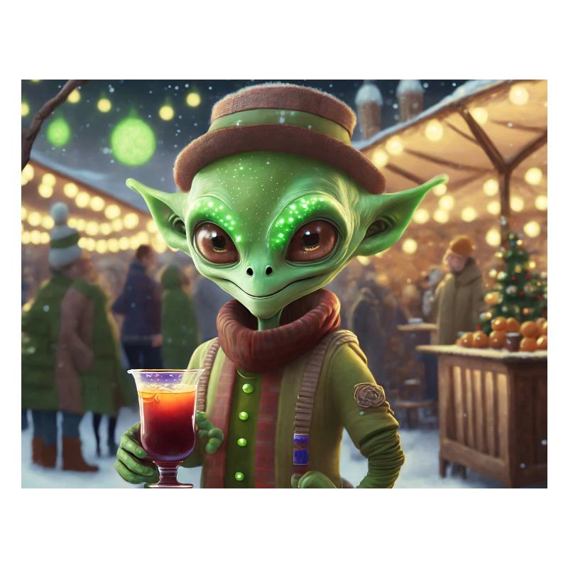 drinking mulled wine at the Christmas marked