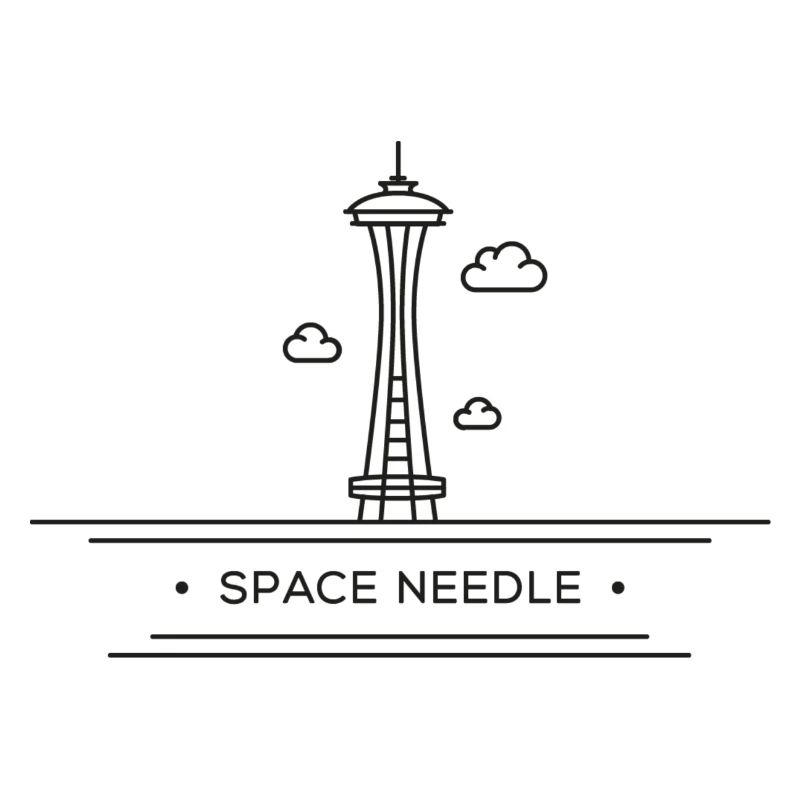 Space Needle | Schwarz | Geschenkidee