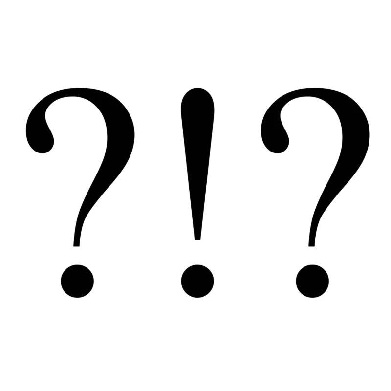 Point d’interrogation Point d’exclamation black