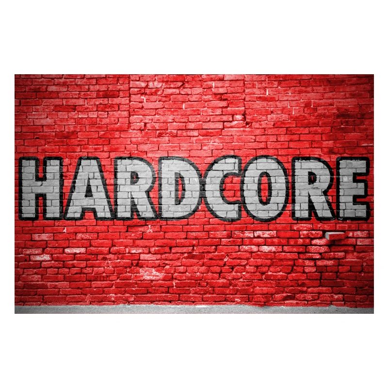 Graffiti mural de briques hardcore