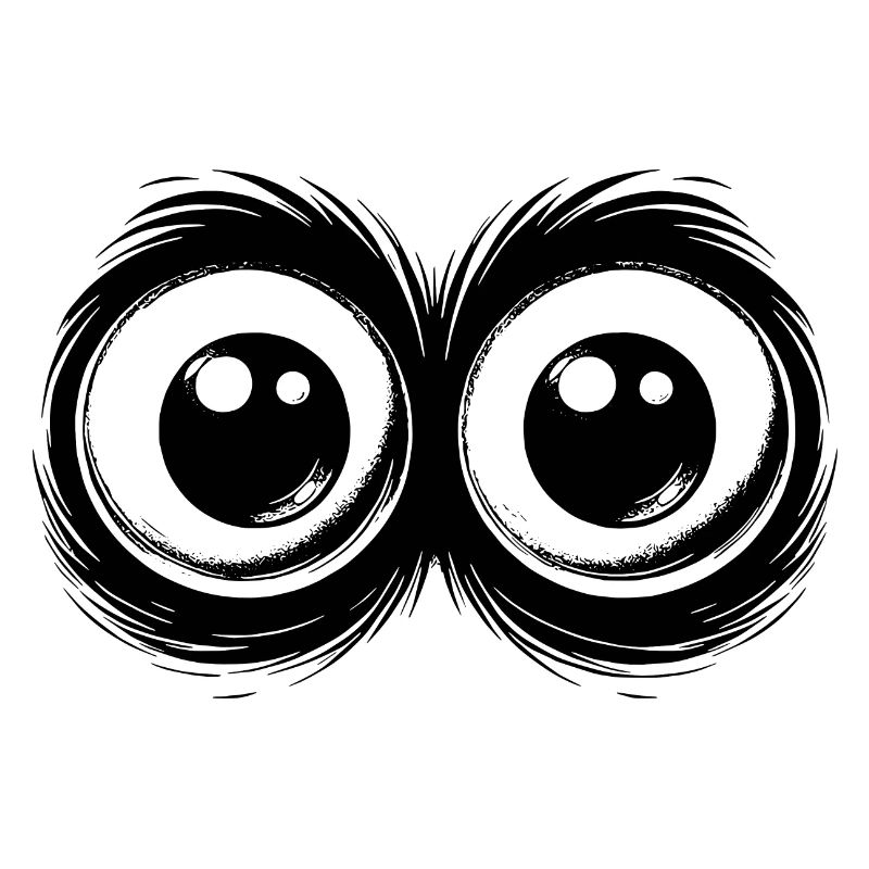 Lustige Augen mit durchdringendem Blick