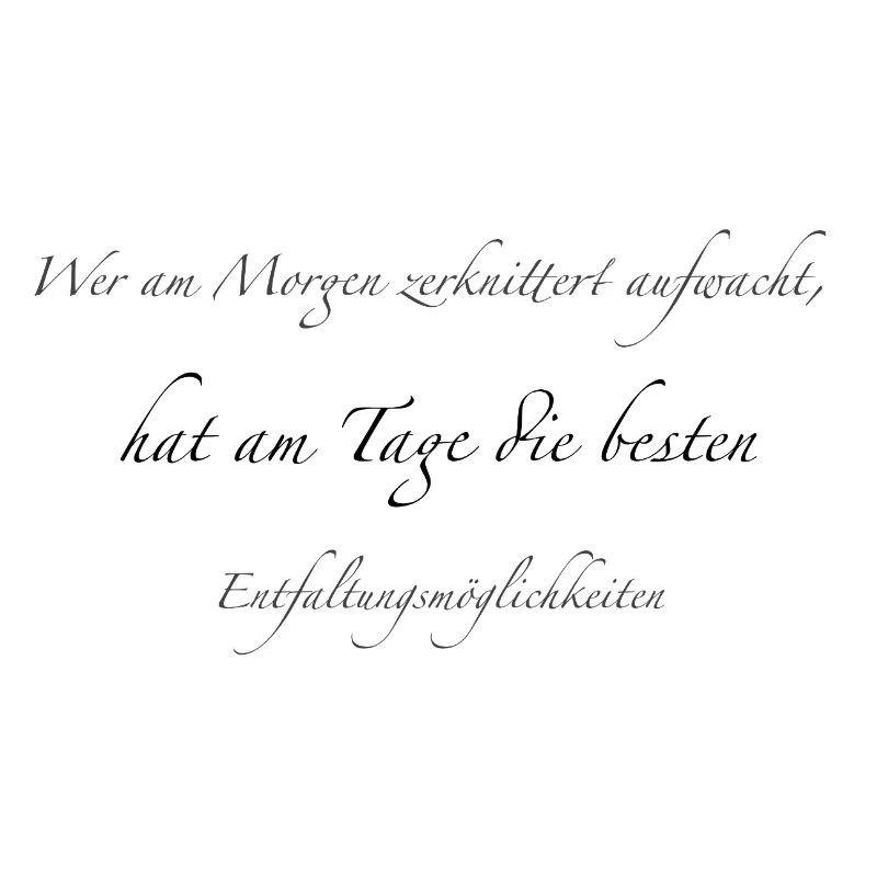 wer am Morgen zerknittert aufwacht