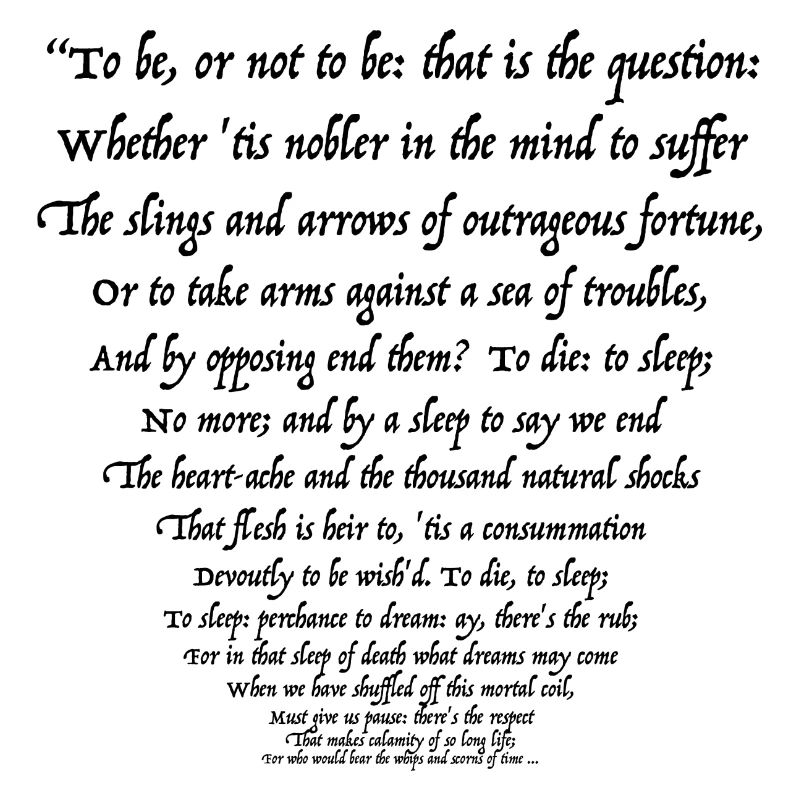 Sein oder Nichtsein 02 (schwarzer Text)