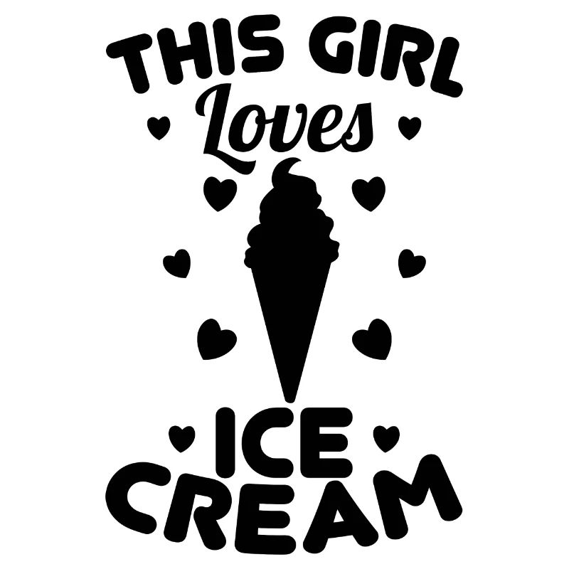 Dieses Mädchen liebt Eiscreme